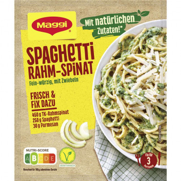 Maggi Fix, Spaghetti Rahm-Spinat