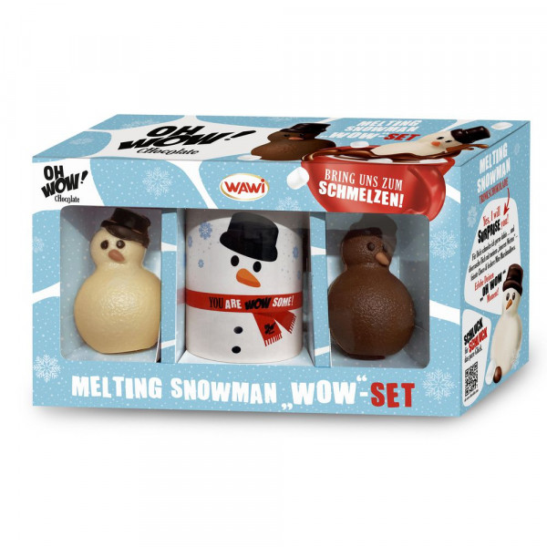 OH WOW! Geschenk Melting Snowman Tasse + 2 Hohlfiguren