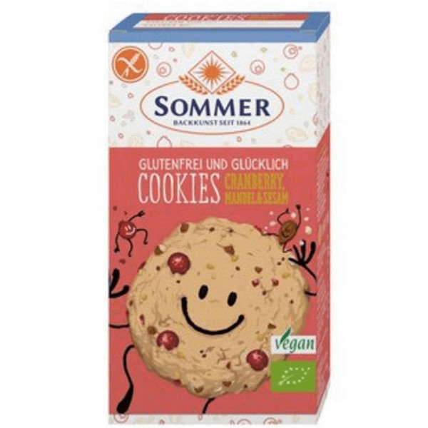 Cookies Glutenfrei und Glücklich, Cranberry, Mandel, Sesam