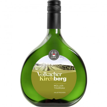 Volkacher Kirchberg Müller-Thurgau halbtrocken Franken DQW, Weißwein