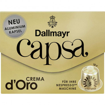 Kaffee Kapseln Capsa, Lungo Crema D`Oro