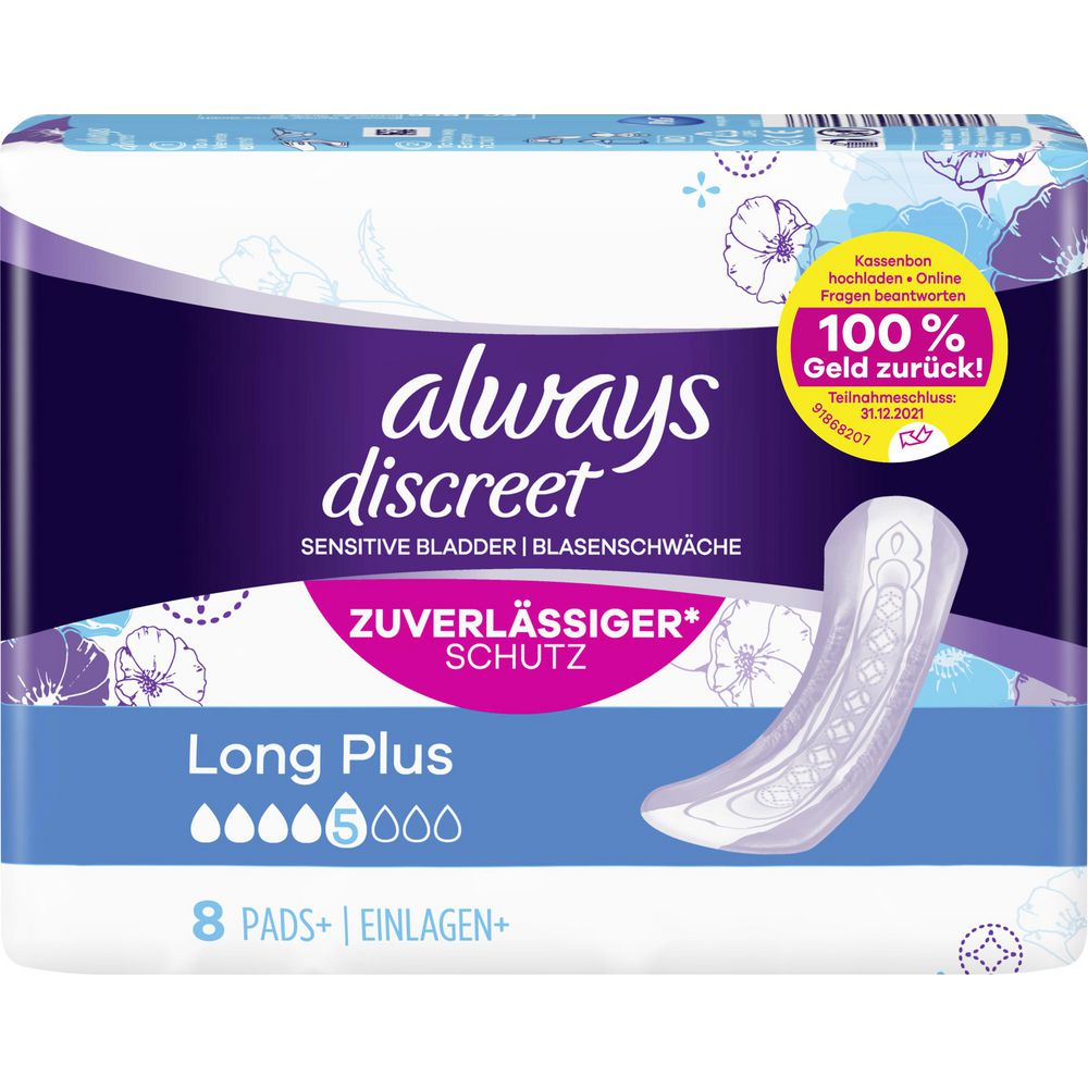Always Discreet Inkontinenz Long Plus 8 Stück