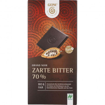 Bio Tafelschokolade, Grand Noir, Zartbitter 70%