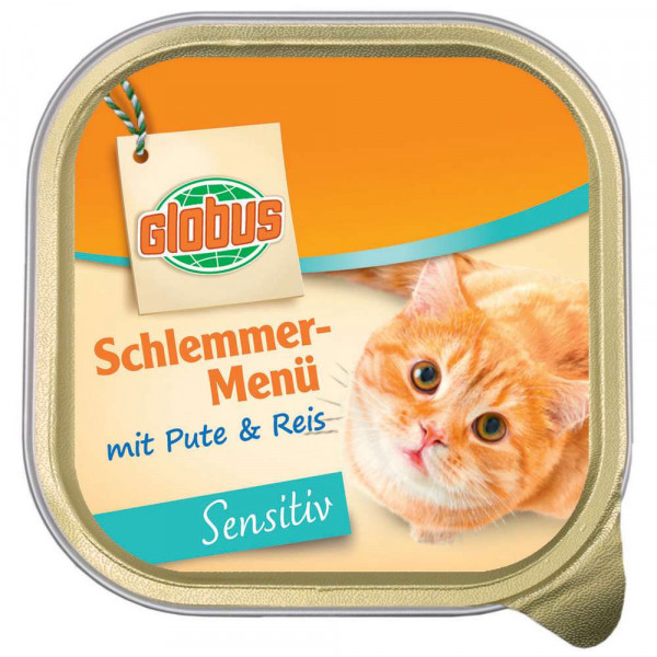 Katzen-Nassfutter Schlemmermenü, Pute & Reis Sensitiv