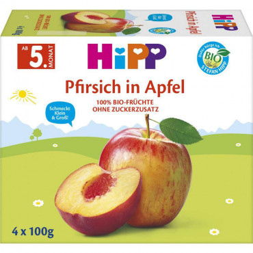 Babynahrung Frucht Pause, Pfirsich/Apfel