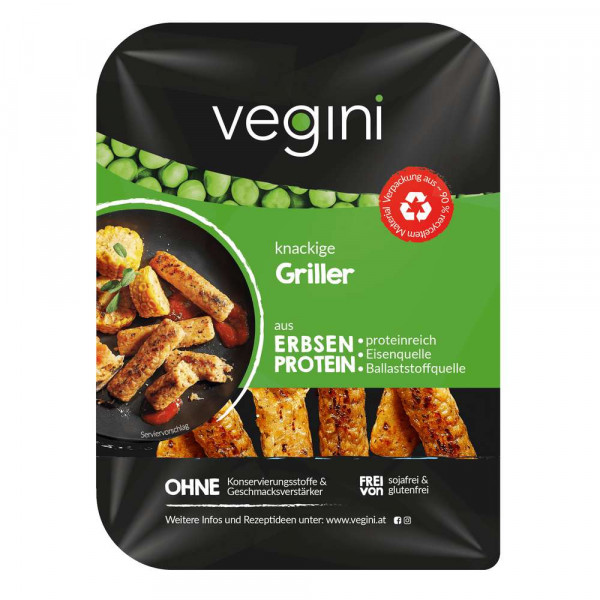 Vegane Griller aus Erbsenprotein