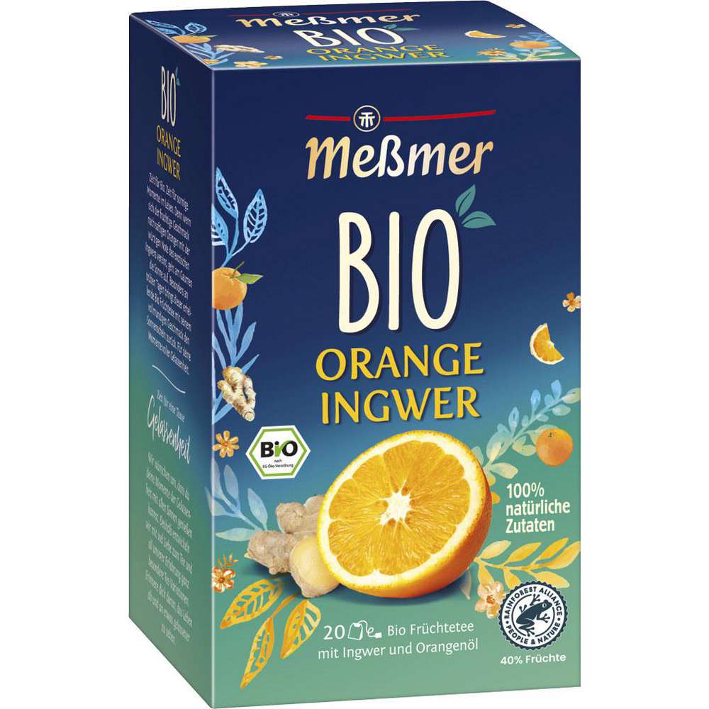 Bio Früchte-Tee, Orange Ingwer von Messmer ⮞ Globus