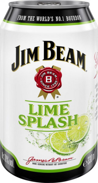 Bourbon Whisky & Lime Splash Mix 10% (6 x 0.33 Liter)