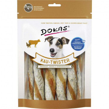 Hunde-Snack, Kau-Twister, Rinderhaut, -pansen & Hühnerbrustfilet
