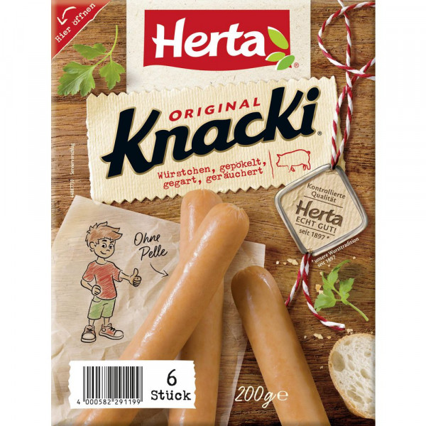 Würstchen Knacki, Original