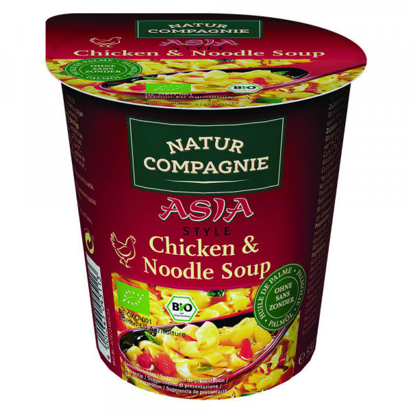 Bio Hühnchen-Nudelsuppe Asia Style
