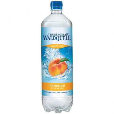 AquaPlus Mineralwasser mit Pfirsich Geschmack (6x 1,000 Liter)
