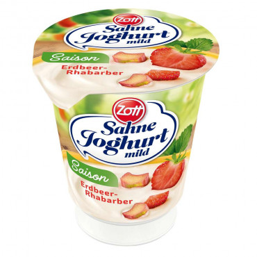 Sahnejoghurt, Erdbeer-Rhabarber