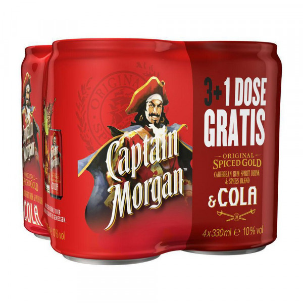 Captain & Cola 10% (4 x 1.32 Liter)
