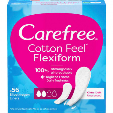 Slipeinlagen Cotton Feel Flexiform, ohne Duft, 56er