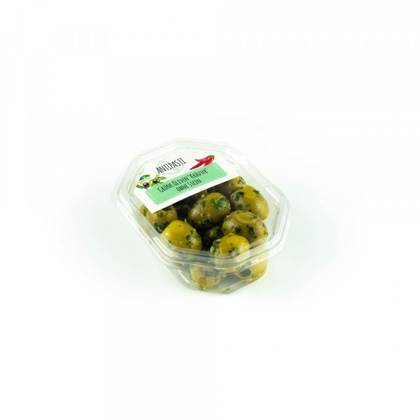 Grüne Oliven Kräuter, ohne Stein