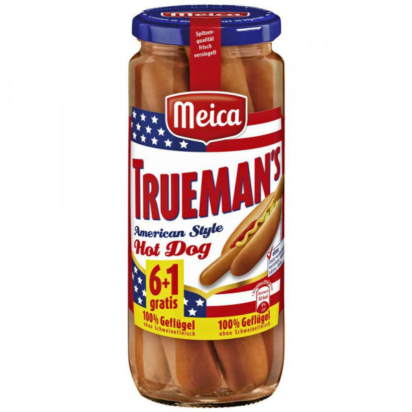 American Style Hot Dog Würstchen Truemans, Geflügel