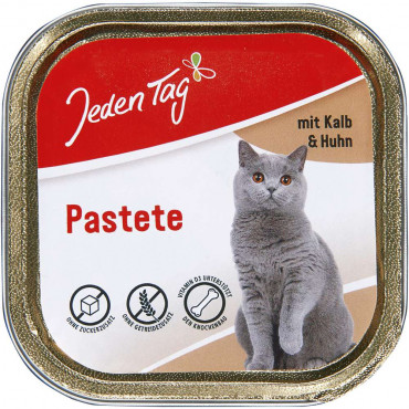 Katze-Nassfutter Feine Pastete, Kalb/Huhn