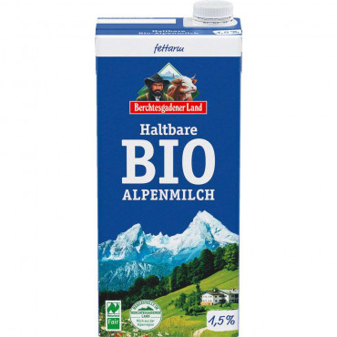 Bio H-Alpenmilch, 1,5% Fett