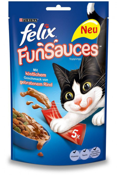 Katzen-Snack Felix "Funsauces", Rind