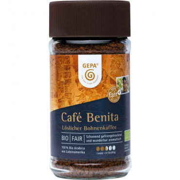 Bio Kaffee Benita, löslicher Bohnenkaffee