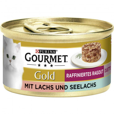 Katzen-Nassfutter Gourmet Gold, Lachs/Seelachs