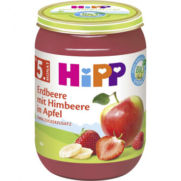 Babynahrung Früchtebrei, Erdbeere/Himbeere/Apfel