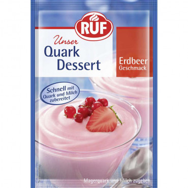 Quarkdessert, Erdbeer