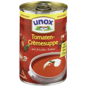 Tomaten Cremesuppe, mit frischer Sahne