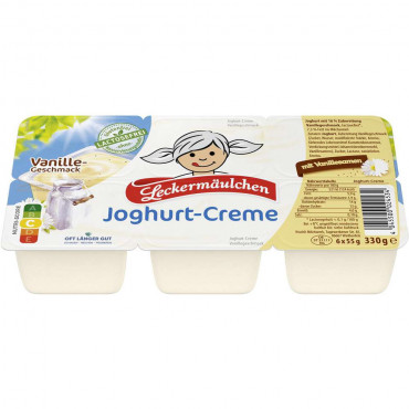 Joghurt-Creme, Vanille, 6 x 55 g