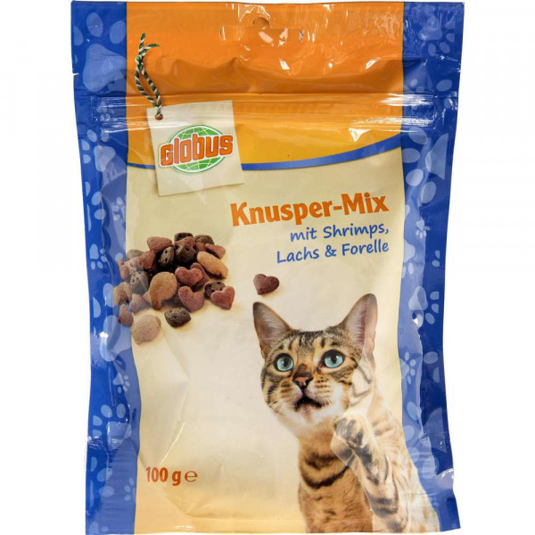 Katzen-Trockenfutter Knusper-Mix, Shrimps/Lachs/Forelle