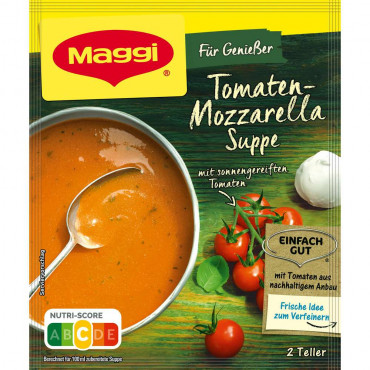 Fix Tomaten-Mozzarella Suppe