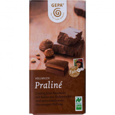 Bio Tafelschokolade, Praliné/Vollmilch