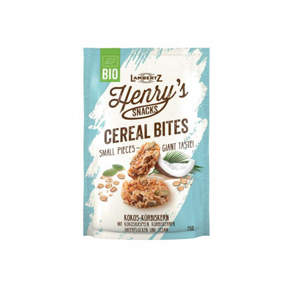 Bio Henrys Snacks, Cereal Bites, Kokos-Kürbiskern