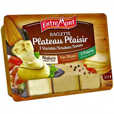 Raclette Käse Mix, Plateau Plaisir, 3 Sorten