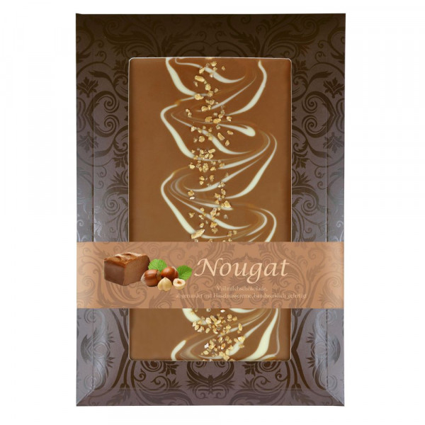 Tafelschokolade handgefertigt Design, Nougat