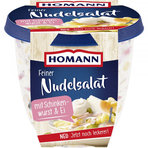 Nudelsalat, Schinkenwurst & Ei