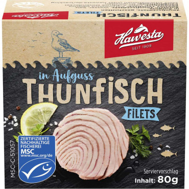 Thunfischfilets in Aufguss