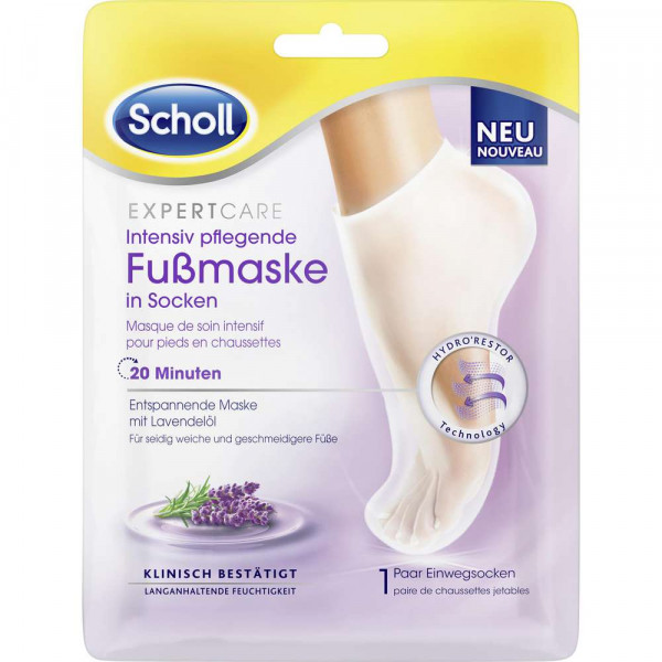 Fußmaske in Socken, Lavendel