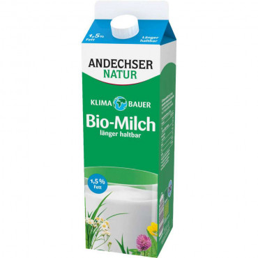 länger haltbare Bio Milch, 1,5% Fett