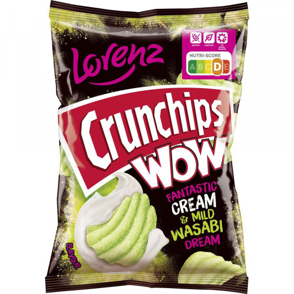 Chips Crunchips WOW, Cream & Mild Wasabi