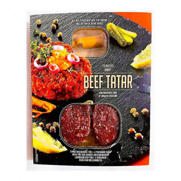 Beef Tatar mit pikanter Sauce
