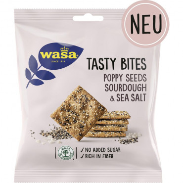 Knäckebrot-Cracker Tasty Bites, Poppy Seeds Sourdough & Sea Salt