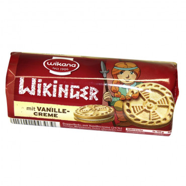 Wikinger Sandwichkeks mit Vanille-Creme