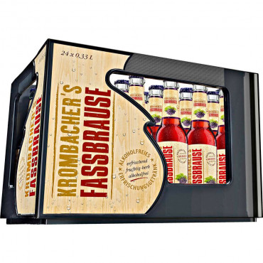 Biermischgetränk Fassbrause, Holunder-Geschmack, alkoholfrei (4x Träger in der Kiste zu je 6x 0,330 Liter)