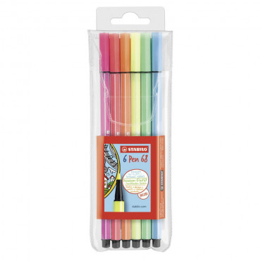 Premium-Filzstift Pen 68 6er Pack, Neonfarben