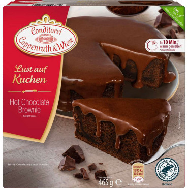Hot Chocolate-Brownie Kuchen, tiefgekühlt