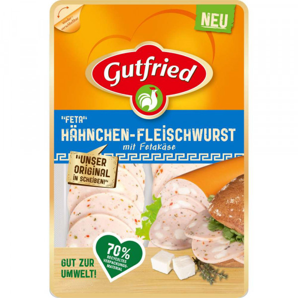 Hähnchen-Fleischwurst, Feta