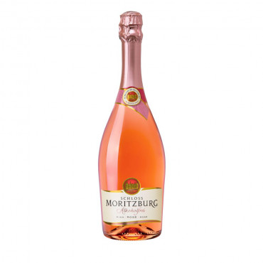 Rosé schäumendes Getränk aus alkoholfreiem Wein