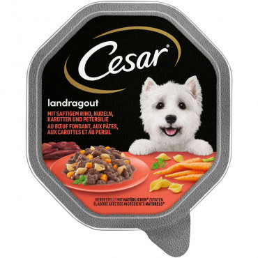 Hunde-Nassfutter Landküche, Rind/Pasta/Karotten